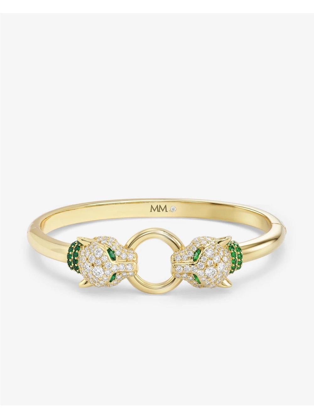 Melinda Maria Jaguar Cuff Bracelet Gold/ White Diamondettes